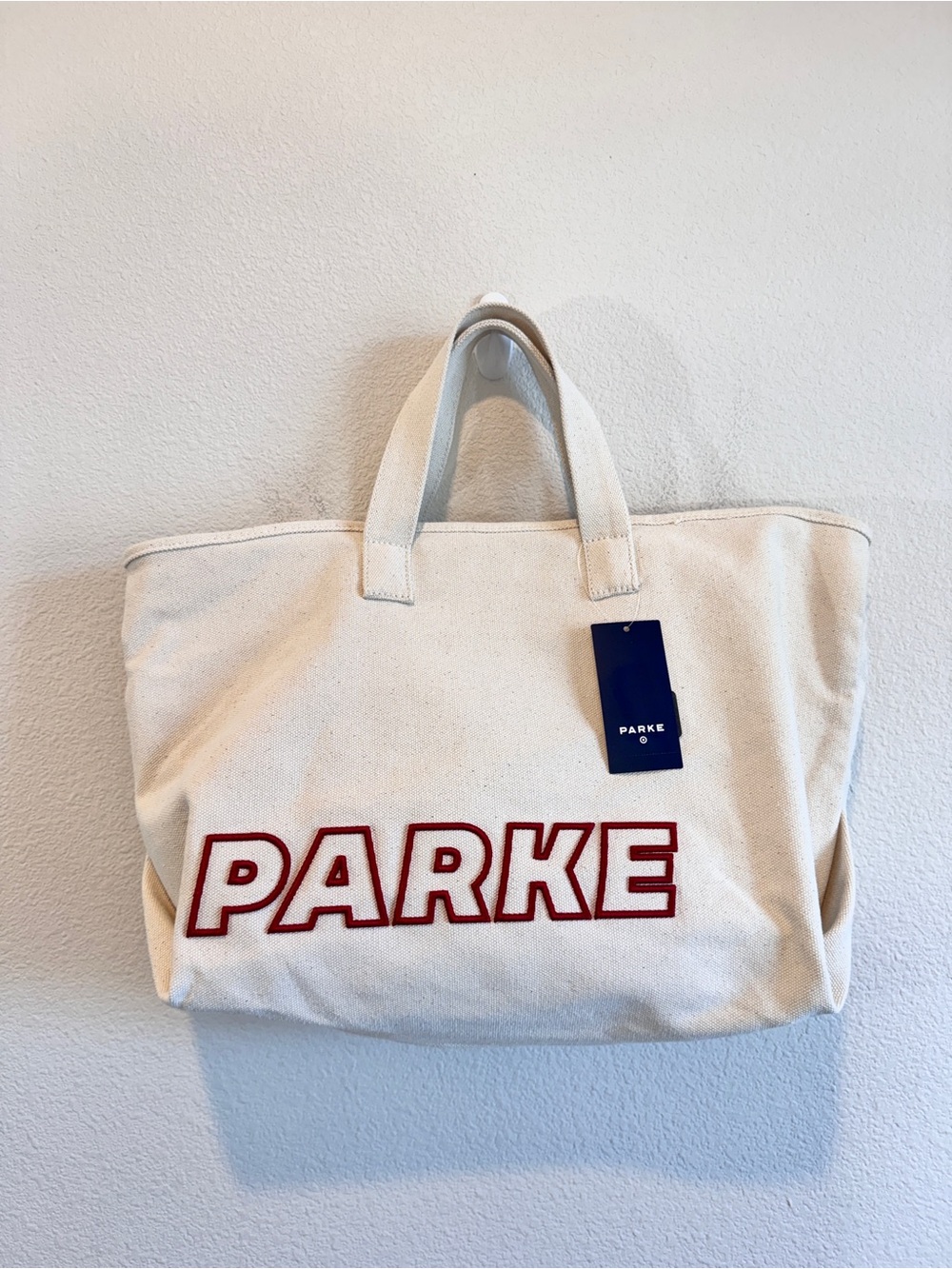 Rare Sold Out Coastal Preppy Americana Parke x Target Canvas Tote NWT Large F12 - Picture 4 of 8